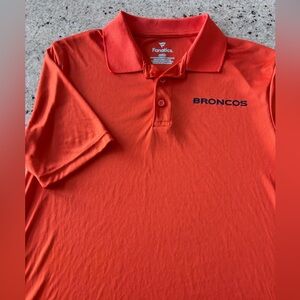 Fanatics Bright Orange Polo with Broncos Logo